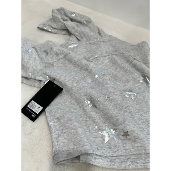 New 90 DEGREE BY REFLEX Size S Pullover Hoodie LFW99004 Celestial Silver Star - Picture 9 of 13